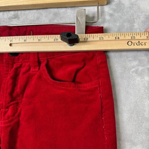J Brand Zoey Pant Womens 25 Great Red Skinny Corduroy Ankle Zip Stretch Low Rise - Picture 11 of 13